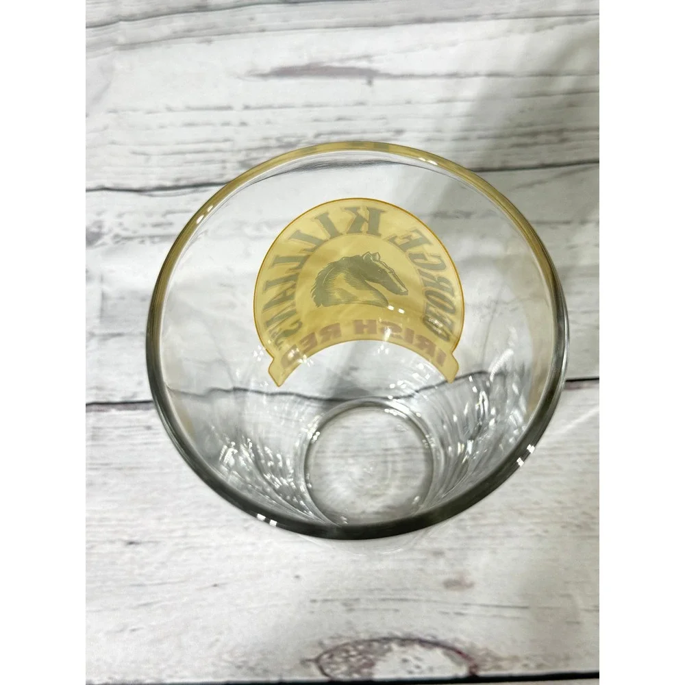 George Killians Irish Red Pint Glass Beer Barware Horse Logo 16oz Clear Glass
